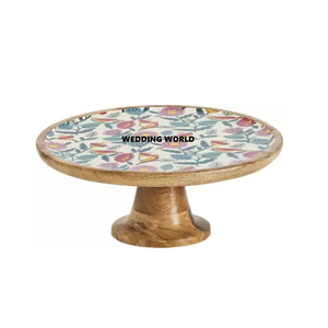 Round Shape <b>Wooden</b> <b>Cake</b> Stand Premium Quality Handmade Chocolate Stand Classic Stylish Designer <b>Wooden</b> <b>Cake</b> Stand - Product Image 2