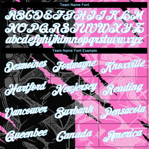 Sudadera con Capucha Personalizada para Hombre, Diseño de Rayas Rosa y Negro de Invierno, Sublimada, con Nombre de Equipo, Impermeable y Transpirable - Product Image 3