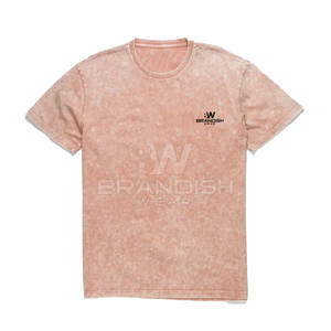 OEM servicio 100% algodón personalizado lavado ácido camisetas al por mayor peso ligero hombres lavado ácido camisetas para la venta - Product Image 1