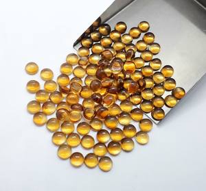 100%Natural Citrine Round Shape Cabochons Golden Citrine AAA+ Quality <b>Hand</b>-made Loose Gemstone For Jewelry Making Gemstone - Product Image 3