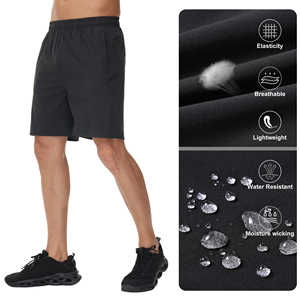 Shorts pour hommes vêtements de sport respirants taille élastique vêtements de tennis de fitness en plein air shorts de course légers à séchage rapide - Product Image 3