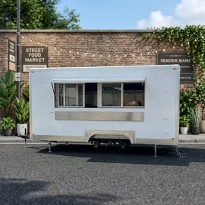 Contenedor Moderno Minimalista para Food Truck, Casa Contenedor 8x16, Cocina Cerrada para Uso en Tiendas al Aire Libre, ENVÍO GRATUITO A TODOS LOS PAÍSES - Product Image 1