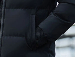 Chaqueta Bomber de Invierno para Hombre, Fabricación OEM, Cuello Alto, Antibacteriana, Logotipo Frontal Personalizado, Tela para Exteriores de Huzaifa Products - Product Image 5