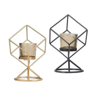 Metal Candle Holder Geometrical Design Modern Christmas Handmade Silver for Party Wedding Home Decor Hot Sale - Product Image 4