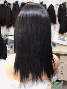 ขายส่งคุณภาพสูงกระดูกตรงวิกผมสีดําผมมนุษย์สําหรับผู้หญิงจากการต่อผมเวียดนาม - Product Image 4