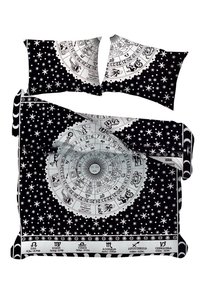Zodiac sunsign bông Duvet cover nữ hoàng Kích thước trang trí nội thất chiêm tinh tuyệt vời trang trí nội thất Trắng Comforter bởi Ấn Độ consigners - Product Image 2