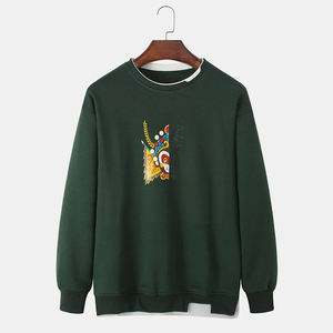 เสื้อสเวตเตอร์คอตตอนของผู้ชายเสื้อแบบสวมหัวแขนยาวพิมพ์ลายนูนสำหรับฤดูหนาว - Product Image 1