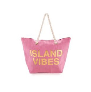 Venta al por mayor gran bolsa de lona de algodón diseño personalizado impreso orgánico reutilizable playa bolsas de compras cremallera cierre carta - Product Image 6