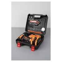 Kit de perceuse à batterie en acier au carbone 22 pièces avec accessoires de perçage, outils d'entretien domestique OEM dans un coffret rigide