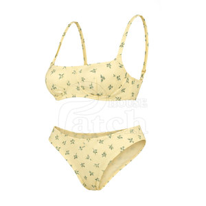 Women <b>Bikini</b> <b>Set</b> Fashion Two Piece Swimsuit High Waist Bottom Stylish Top Stretch Summer Resort Beachwear Poolside Collection - Product Image 3