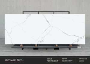 Concepts d'aménagement intérieur minimaliste moderne utilisant des dalles de porcelaine grises à haute brillance de 800x2400 mm - Product Image 2