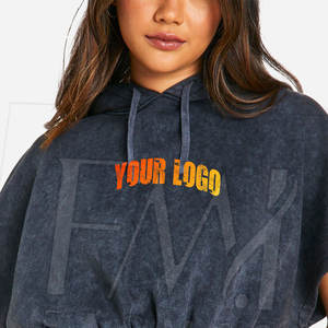 Conjuntos de Dos Piezas Casuales de Verano para Mujer, Tallas Grandes, Sudadera Corta con Forro, Diseño Liso Teñido, Opciones de Color Personalizadas, Precio Razonable - Product Image 3