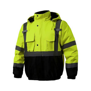 Servicio OEM al por mayor Tarifa Hi Vis Chaqueta DE SEGURIDAD reflectante ecológica Estilo único Bolsillos de carga Popular - Product Image 1