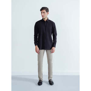 Camisa Casual TKALIS de Corte Ajustado, Cuello Alto, 100% Algodón Popelina, Antiarrugas, Manga Corta para Uso en Oficina de Verano, Talla 6XL, Unze London - Product Image 1