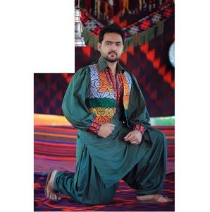 Conception personnalisée Mode Hommes Traditionnelle Afghan Punjabi Salwar Kameez 2pcs Costume Mariage Porter Respirant Coton - Product Image 2