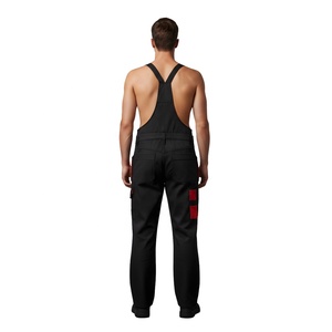 ชุดเอี๊ยมกางเกงทำงานสำหรับผู้ชายกางเกงทำงานแบบกำหนดเองเอี๊ยมและที่พยุงโดยรวมมีกระเป๋าใส่ทำงานโดยรวม - Product Image 3