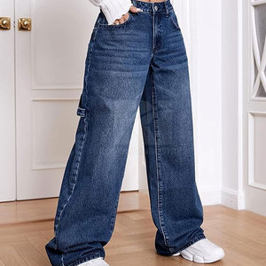 Pantalones Holgados de Cintura Media Transpirables para Mujer, 100% Algodón, para Invierno, Diseño Moderno, Venta al por Mayor en Línea - Product Image 4