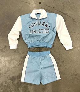 Custom Embroidered Patch Logo Windbreaker <b>Long</b> Sleeve Zip up Jackets Men Nylon <b>Shorts</b> Tracksuits Athletic <b>Short</b> Sets for Men - Product Image 3