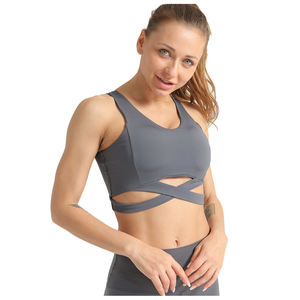 Nuevo cuerpo de fitness apretado alto elástico transpirable correr baile entrenamiento yoga deportes gimnasio sujetador fitness corsé tops múltiples colores - Product Image 1