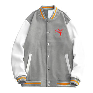 แจ็กเก็ตเบสบอลกันตัวหนังสือแขนหนังผู้ชายสำหรับฤดูหนาว - Product Image 1