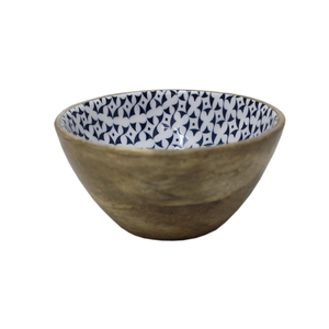 Cuenco para servir comida de forma redonda de madera de diseño único, acabado esmaltado para cocina y mesa, cuencos para servir comida y aperitivos - Product Image 3