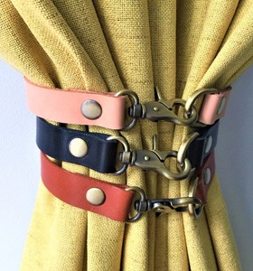 Minimalist Leather Curtain <b>Tieback</b> Elegant <b>Tieback</b> Modern Decor Window Treatment New Home Decor Interior Design House Warming - Product Image 1