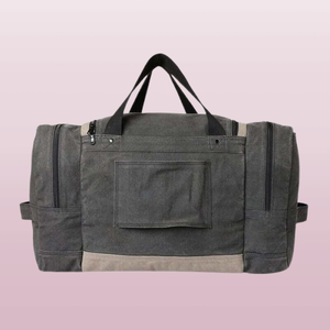 Compra al por mayor bolsa de lona de algodón con correa para el hombro bolsa de lona para equipaje para gimnasio viaje Camping para hombres y mujeres bolsa de lona - Product Image 2
