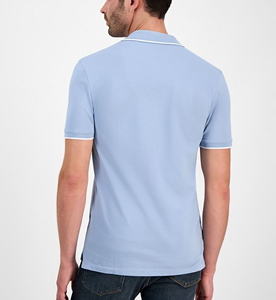 Chemise pour homme en polyester/coton de haute qualité, tricotée, respirante, légère, confortable, col chemise, manches courtes, personnalisable - Product Image 5