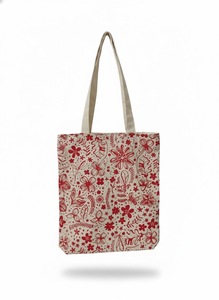 Bolsa de Mano Urbana Ecológica, Bolsa de Lona de Color Sólido, Cierre de Cremallera, Decoración con Cadenas, Bolsa de Compras Reutilizable, Asas Largas, 14 Pulgadas - Product Image 5