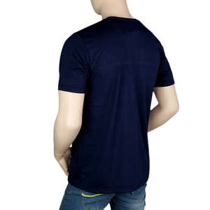 Camiseta de Cuello Redondo para Hombre - Azul Marino - Azul Marino/Azul - Product Image 3