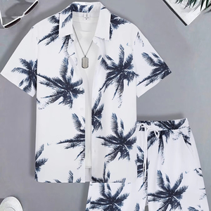 Tenue respirante légère de style coréen pour hommes, idéale pour les vacances à la plage et les vêtements décontractés quotidiens - Product Image 1