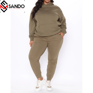 Unisex ecológico 100% algodón 530 gramos de dos piezas Fitness Jogger Gym Set con capucha pantalones de chándal opciones de talla grande conjuntos de Yoga - Product Image 6