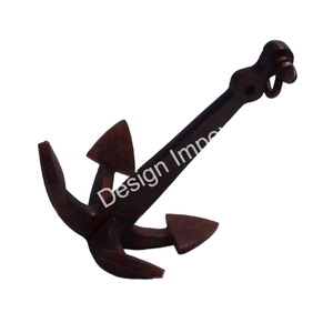 Ancre de navire en plaqué or Objet nautique décoratif avec socle en bois Décoration intérieure de la maison et du bureau Objet et modèle d'ancre de luxe - Product Image 5