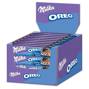 ขนมทำจากนมรังผึ้งมีไส้ช็อกโกแลต Milkaa แบบแซนด์วิชนมเฮเซลนัท100กรัมขนมรสช็อกโกแลตนมแสนอร่อย - Product Image 3