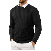 Pull léger pour homme 100 % coton, design élégant et décontracté, bouton unique, confortable et chaud pour l'hiver