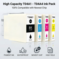 Cartucho de Tinta Enlite de Alto Rendimiento T04A1-T04A4 con Chip Estable para Impresora de Oficina Epson WorkForce Pro WF-C8190DW WF-C8690DW