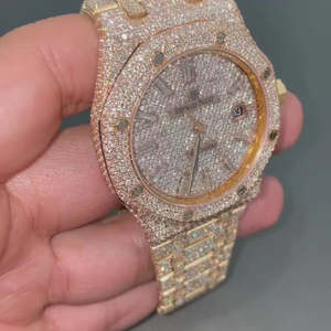 นาฬิกาเพชรมออิสซาไนท์อัตโนมัติสำหรับผู้ชายฮิปฮอปโชว์หน้าอกใหญ่ออกแบบได้ตามต้องการเครื่องประดับเพชรสแตนเลสสุดหรู - Product Image 2