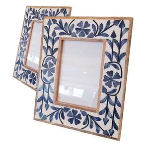 Floral Pattern Bone Inlay & Wood Picture Photo <b>Frame</b> for Home Hotel Decorative Bone Inlay Home Decoration Picture/Photo <b>Frame</b> - Product Image 1