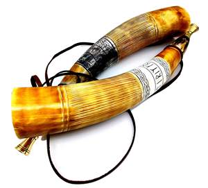 Sifflet traditionnel viking fait main en corne de buffle naturelle, technique polie pour les festivals, les cérémonies et la décoration - Product Image 3