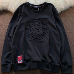 เสื้อฮู้ดดี้พิมพ์ลายโลโก้แบบนูน 3 มิติ สำหรับผู้ชาย ขายส่ง เสื้อผ้าสตรีทแวร์ แบบยูนิเซ็กซ์ - Product Image 3