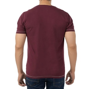 Camiseta de Cuello en V, Ajustada, de Secado Rápido, 100% Algodón, con Logotipo Personalizado Bordado e Impreso, Precio de Fábrica, Venta Caliente - Product Image 3