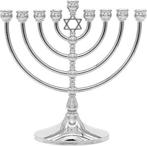 Candelabros Religiones Aluminio Metal Candelabros Hanukkah Candelabros 9 Rama Vintage Metal Portavelas - Product Image 1