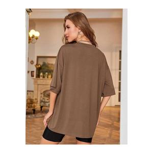Düz Basic Unisex Oversize Salas t-shirt fidanzato - Product Image 2