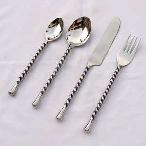 Stainless Steel Flatware <b>Set</b> with Resin Handle Sustainable Luxury European Style <b>Dinnerware</b> High Quality Handmade - Product Image 3