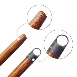 Mango de escoba de madera de eucalipto recubierto de PVC al por mayor, palo de fregona de 120cm de longitud con abrigo colorido de flores de Vietnam - Product Image 3