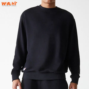 Unisex clásico negro con capucha polar pulóver peso pesado acanalado puños suave 100% algodón 3D bordado estampado transpirable - Product Image 1