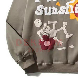 Vêtements de rue meilleur design bonne qualité impression bouffante hommes sweats à capuche dernier prix léger à manches longues impression sweats à capuche - Product Image 5