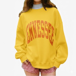 เสื้อสเวตเชิ้ตผู้หญิงคอเต่าทรงบ็อกซี่ แขนยาว ผ้าฝ้ายฟลีซคุณภาพสูง 400 GSM ปักลาย ระบายอากาศได้ดี ทรงโอเวอร์ไซส์ - Product Image 5