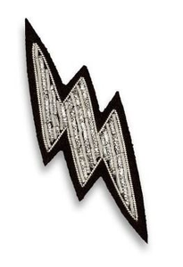 Broche brodée broche en tissu géométrique minimaliste fait main - Product Image 2