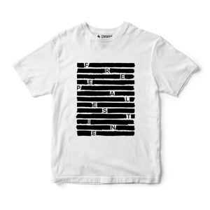 เสื้อยืดเจอร์ซีย์ปาเลสไตน์ผ้าฝ้าย 100% - ระบายอากาศได้ดี ดีไซน์เรียบง่ายสำหรับพิมพ์ลาย - Product Image 1